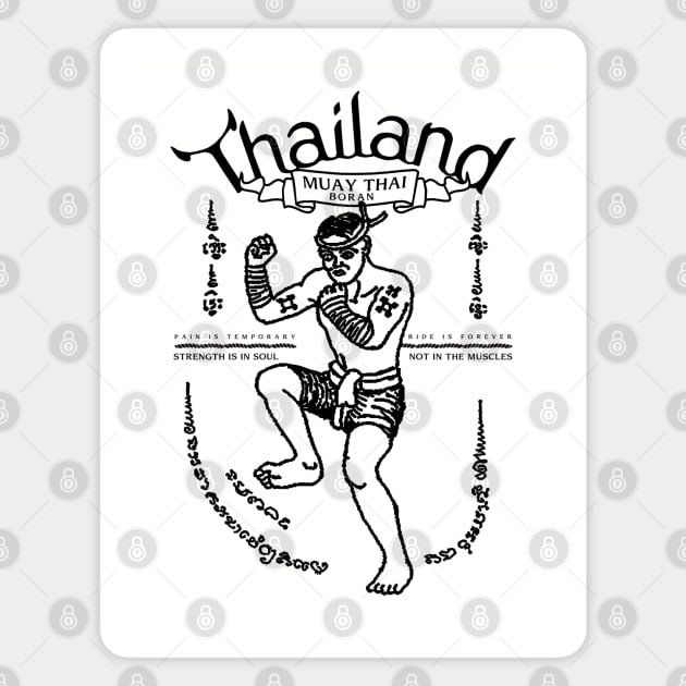 Muay Thai Boran Magnet by KewaleeTee